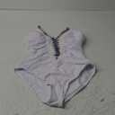 BMJL Women's Sexy One Piece Swimsuit Ruched Tummy Control Bathing Suit Plunge Color Block Swimwear , Size L