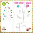 10 Pcs 16 Inch Pastel Christmas Tree Picks Spray Ornament Macaron Candy Christmas Tree Ball Picks Toppers for Xmas Home Wreath Vase Craft Holiday Party Filler Decorations