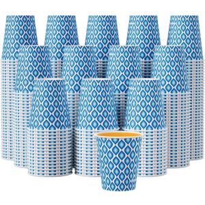 MUCHII 300 Count Paper Cups 8 oz, Disposable Drinking Cups for Party, Picnic, Travel, and Events