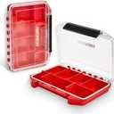 Geinxurn IPX4 Waterproof Small Storage Parts Organizer, Small Parts Case with Removable Dividers, Screwdriver Bit Set Box(2 Boxes)