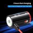 Soshine Rechargeable C Batteries with USB-C Charging Cable, 1.5v Lithium LR14 C Size Battery 5000mWh for Flashlight 2 Pack