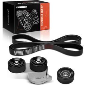 A-Premium Engine Serpentine Belt Drive Kit with Tensioner & Idler Pulley Compatible with Honda Pilot 2012 2015, Odyssey 2011-2017, Ridgeline 2012-2014, Crosstour 2012, 3.5L