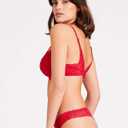 Aubade Women's Rosessence Shoulder Plunge Bra (Red)