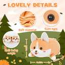 17" Corgi Plush, Soft Stuffed Animal Dog Pillow Toy, Corgi Mommy with 4 Baby Puppy Family Set, Cute Birthday Gift for Kids Boys Girls