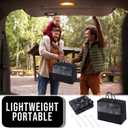 OLANLY Waterproof Outdoor Rug 6x9 ft, Outdoor Plastic Straw Rug with Flower Pattern, Reversible RV Mat for Patio, Camping, Balcony, Deck, Backyard, Black & Grey