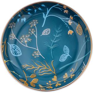 2 x Jewelry Ring Dish Tray Boho Ceramic Decorative Trinket Dish Organizer for Rings Earrings Necklaces Bracelet Watch Keys Plate Small Round Ring Holder Gift for Women Engagement (Blue)