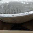 Shintenchi Criss Cross Chair, Cross Legged Office Seat with Wheels Armless Swivel Vanity Chair, Height Adjustable Wide Computer Task Seating for Home Office, Beige