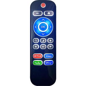 Replacement Backlit Remote Control for TCL/Hisense/Sharp/Philips/Onn/Element/Insignia/Westinghouse Roku TV (NOT for Roku Stick or Box)
