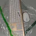 Wireless Keyboard and Mouse, Vssoplor Rechargeable Quiet Full-Size Keyboard and Mouse Combo Set Ultra Slim Design for Laptop, PC, Notebook, Desktop-White and Gold