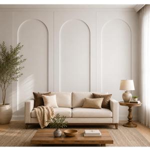 Nuanchu 3 Set 118 x 47.24 Inch Arch MDF Wall Molding Kit