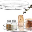 2 Pack Lazy Susan Organizer, 10.6" Clear Lazy Susan Turntable for Kitchen Cabinet, Turntable Organizer for Countertop, Pantry Organization and Storage