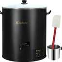 TOAUTO 60 Lbs Commercial Digital Wax Melter, 30L Extra Large Electric Candle Making Machine for with Adjustable Temperature Control, Fast-Pour Spout & Easy Clean for Candle Business 1100W 120V