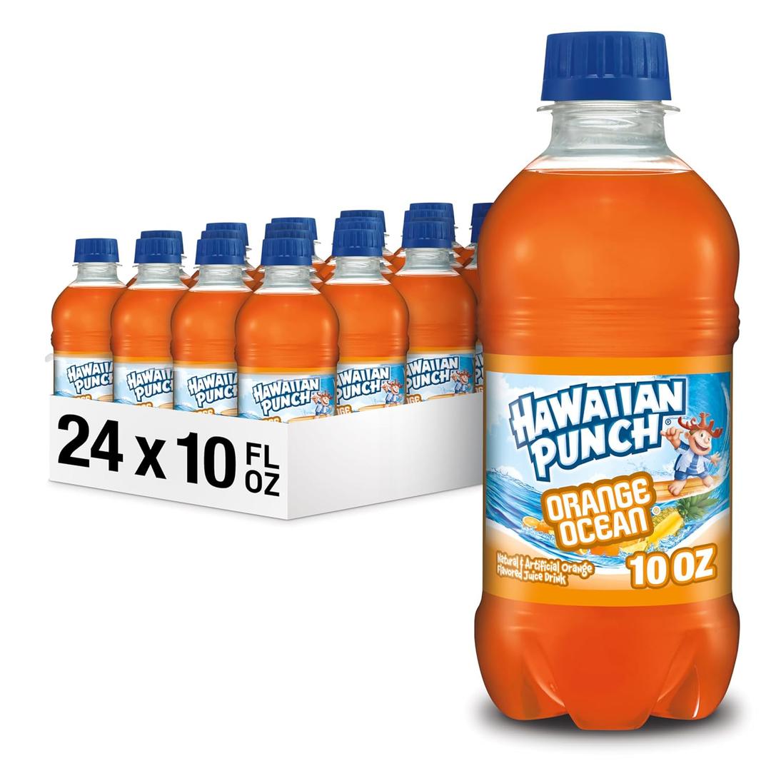 Hawaiian Punch Orange Ocean Juice Drink, 10 Oz Bottles, 24 Count, BBD: 12-07-26