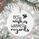 Best Wishes Warmest Regards Christmas Ornament, Best Wishes Ornament, Christmas Ornament, Fold in The Cheese Ornament, Warmest Regards Ornament, Best Wishes Ornament Printed on One Side