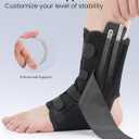Ankle Brace for Women Men - Ankle Support Brace for Sprained Ankle, Ankle Stabilizer for Achilles, Tendon, Sprain, Injury Recovery, Lace up Ankle wrap for Running, Basketball, Volleyball (Upgrade Ankle Brace, Small)