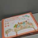 Wooden Activity Table for Toddlers 1-3, 9 in 1 Montessori Sensory Table with Bead Maze Shape Sorter Fishing Game, Baby Activity Center Learning Toys for 1 2 3 Year Old Boys Girls