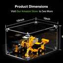 GuineaLoft Non-Flimsy Acrylic Display Box  A Large, Thick, Truly Sturdy 15x10x9-Inch Crystal-Clear Display Case, Securely Fastened by Stainless Steel Brackets & Screws Instead of Push-Fit Slots