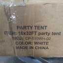 YOPTO 16x32 FT Party Tent,Outdoor Tents for Parties,Carport Car Canopy with 3 Storage Bags & Removable Sidewalls,Gazebo w/ 4 Ground Tubes,Commercial Tents for Wedding BBQ,White