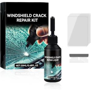 Windshield Crack Repair Kit,2025 New Cracks Gone Glass Repair Kit,Premium Car Windshield Crack Repair Fluid Automotive Windscreen Tool,Quick Fix Windshield & Glass Repair Tool