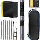 FNIRSI HS-02A 100W Portable Corded Soldering Iron Kit, 3S Fast Heating, 212-842, Pre-set 3 Groups Temperature, 6 F245 Soldering Tips, Smart Digital Soldering Iron Pen Tool for Electronics Repair