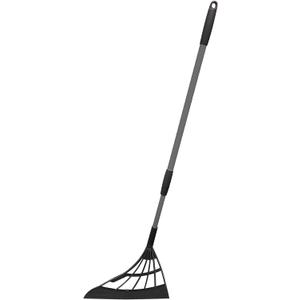 Original Broombi - All-Surface Silicone Broom, Squeegee, Pet Hair Remover - Smart Broom for Indoor Cleaning - Cleans Glass, Fine Dust, Hair, Liquids - for Smooth Floors, Rugs, Windows (Black)