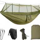 Camping Hammock, Portable Hammocks with Mosquito Net, Hammock Tent for Outside Hiking Travel Camping Gear Must Haves (Green)