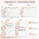 Wedding Invitation Kit, Advice And Wishes Cards For The Mr And Mrs, Wildflowers Bridal Shower Invitations With Envelopes, Wedding Cards For Bride And Groom, Engagement Party Favors -05
