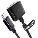 Hugener Magnetic 3 Cable USB-C 6.6FT Compatible with M4/ M3/ M2 MacBook Air Pro Charger, 140W Magnetic Safe 3 Cable for MacBook Air (13"/ 15" 2025/ 2024/ 2023/ 2022), Pro (16"/ 14" 2024/ 2023/ 2021), Black