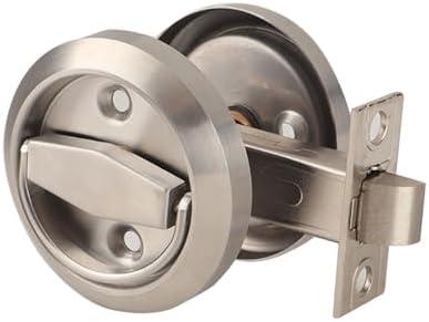 Dixiao 304 Stainless Steel Round Hidden Recessed Cup Door Lock, Doorknobs, Door Locker, Flat Door Knob Passage Lock