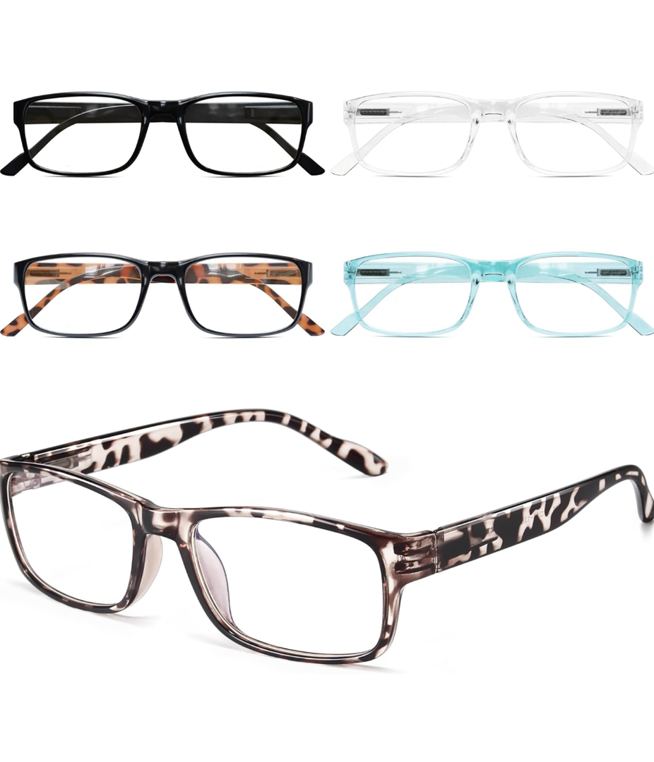 Gaoye Professional Reading Glasses for All Day - Computer Readers with Blue Light Protection - Value Pack,+2.5