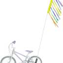 6 ft Bike Flag with Pole for Safety Yellow Go Kart Flag Bicycle Safety Flag for Mobility Scooter Kayak Waterproof Reflective