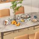 Fall Leaf Placemats Set of 8,Thanksgiving Placemats Harvest Maple Placemats 16X17inch for Party, Holiday and Wedding Table DecorChampagne Gold