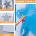 Cinnvoice 30 x 30inch Large Star Stencil Reusable Plastic for Yard, Walls, Fabric, Canvas, Flag, DIY Crafts and Independence Day Project
