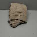 Thick Burlap Curtains 84 Inch Length 2 Panels for Living Room, Country Boho Linen Dark Flax Beige Blend Pleated Sheer Curtain for Bedroom Light Filtering Privacy Window Drapes Back Tab 52"Wx84"L