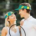 Potato Sport Sun Visor Hat Adjustable Summer Outdoor Travel Beach Ball Cap Empty Top Baseball Cap for Men Women (Green)