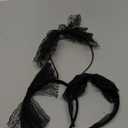 Hicarer 3 Pieces 80's Black Lace Headband with Bow 80s Theme Costumes Party Accessories Neon Lace Bow Headband for Women
