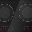 Empava Double/Dual Induction Cooktop 2 Burner, Shatter-proof Flat Glass Top, 18 Levels from 120F to 460F, 3 Preset Mode, Bulit-in/Countertop, 110~120 Volt Plug in Electric Stove for Kitchen, RV