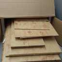 Awescuti Burl Finish Nightstand with Charging Station - Farmhouse Bedside Table with USB & 2 Outlets, Night Stand with Drawer and Large Open Shelf, Vintage Dresser for Bedroom, 2 Drawers