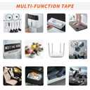 3 Pack Double Sided Tape Heavy Duty, Extra Large Clear Mounting Tape, Strong Removable No Residue, Reusable Double Nano Tape for Walls, Photos, Poster, Carpet, Home Office Decor, 10FT