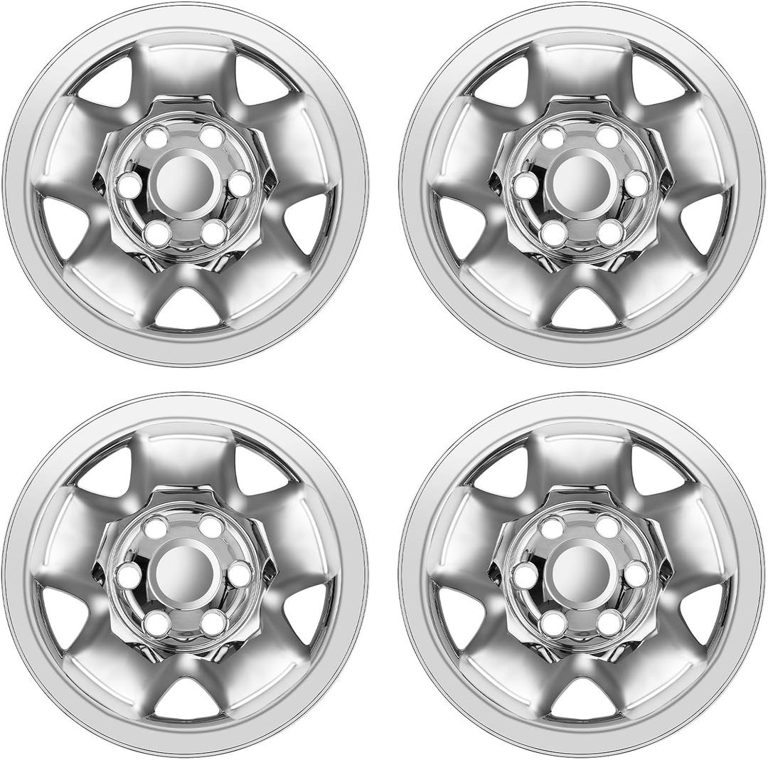 Wheel Skins Compatible with Toyota Tacoma 2005-2023 16 inch Wheel Covers Set of 4 Packs (Chrome)