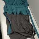 KOJOOIN Women Plus Size Bodycon Elegant Midi Dress Peplum Business Work Office Sheath Pencil Cocktail Party Dress with Belt Size 2XL