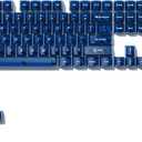 dagaladoo Dark Blue Clear keycaps,Transparent keycaps 75 Percent,Jelly keycap Set,Shine Through Key caps.,MDA Profile Keyboard Key Cap for Mx Switches Mechanical Keyboard
