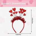 AIUPUOC Sequin Heart Headband Valentine Headbands Heart Head Boppers Hair Accessories Hair Band Holiday Decorations 1Pcs