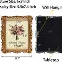 JANDERART Vintage Picture Frame 6x8 Inch, Antique Ornate Photo Frames with Glass Front, Baroque Design, Tabletop & Wall Hanging, Photo Gallery, Gold