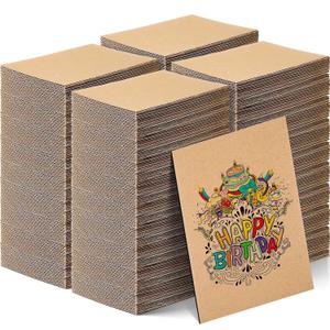 400 Pcs 5 x 7 Inch Corrugated Cardboard Sheets for Mailers 2 mm Thickness Flat Pack Insert Shipping Mail Cardboard Divider Backs and Crafts Arts and Crafts Supplies Dividers DIY Projects