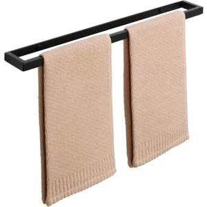 Alise Bath Towel Bars,20 Inch Towel Holder Towel Racks for Bathroom and Lavatory,SUS304 Stainless Steel Hand Towel Hanger Rail Wall Mount, Matte Black GJF050-B