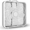 20 Inch Box Fan with Carry Handle, Portable Powerful and Quiet 3-speed Floor Fan with Protection Net, Durable 70W Lightweight for Bedroom Study Home, White