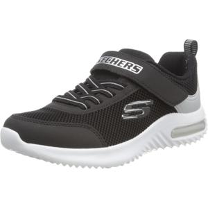 Skechers Unisex-Child Bounder-tech Sneaker (3.5 Big Kid, Black/Silver)