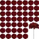 Auihiay 46Pcs Burgundy Hydrangea Artificial Flowers Silk Hydrangeas
Artificial Hydrangea Flowers with Stems for DIY Wedding Centerpiece, Garden, Home, Party, Baby Shower Decor