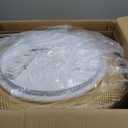 23.6 in Bamboo Woven Rattan-Style Ceiling Light, Boho Ceiling Light Fixture with Remote, LED Dimmable Ceiling Light, Boho Light Fixture for Bedroom Living Room Dining Room Light